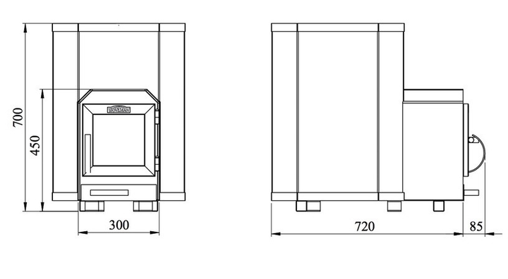 Піч для сауни Stoveman на дровах 17 kW Чорна 16-LS (13110085) - зображення 2