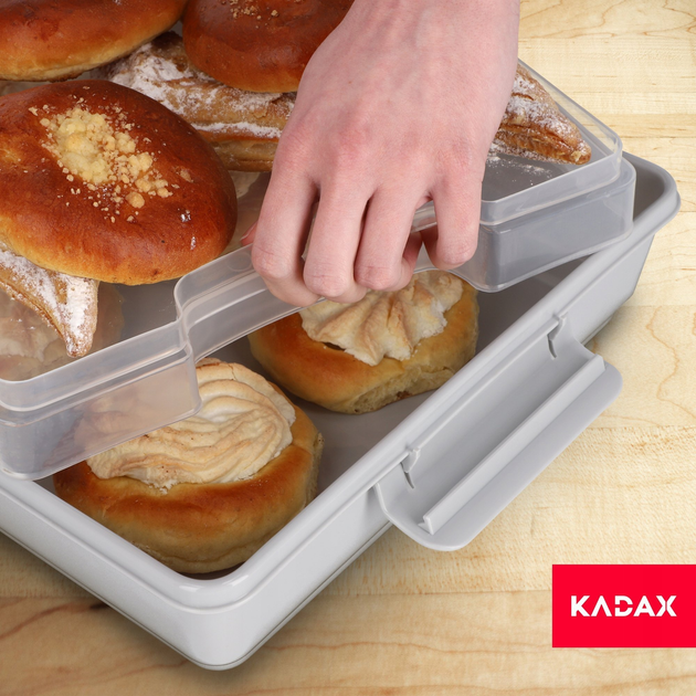 Pojemnik prostokątny na ciasto Kadax Szary (5903699410011) - obraz 11