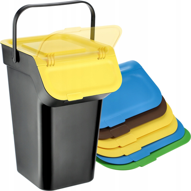 Набір контейнерів для сміття Kadax 25 л х 3 шт (5903699492826) - зображення 4