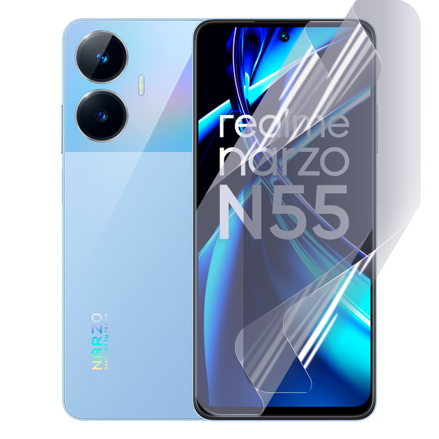 Антишпион приватная плёнка гидрогелевая для смартфона Realme Narzo N55 противоударная прозрачная - Фото 1 Антишпион приватная плёнка гидрогелевая для смартфона Realme Narzo N55 противоударная прозрачная - изображение 1