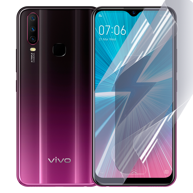 Плівка гідрогелева для Vivo Y17 глянцева протиударна прозора - Фото 1 Плівка гідрогелева для Vivo Y17 глянцева протиударна прозора - зображення 1