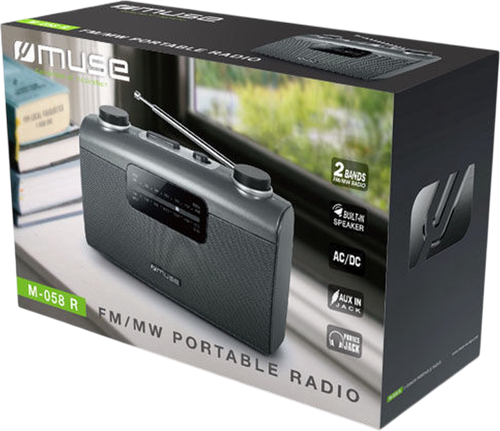 Przenośny radioodbiornik Muse M-058 R Balck (3700460206475) - obraz 3