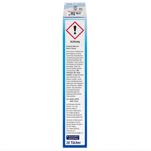 Салфетки для стирки и отбеливания белого белья Denkmit, 20 шт. - изображение 4