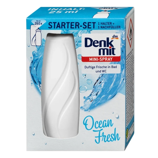 Міні освіжувач повітря в спреї Denkmit Ocean Fresh, 25 мл + тримач - зображення 2