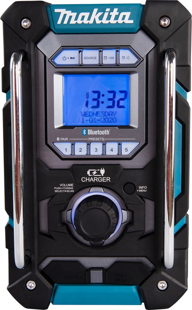 Odbiornik radiowy Makita DMR300 z ładowarką (0088381899512) - obraz 3