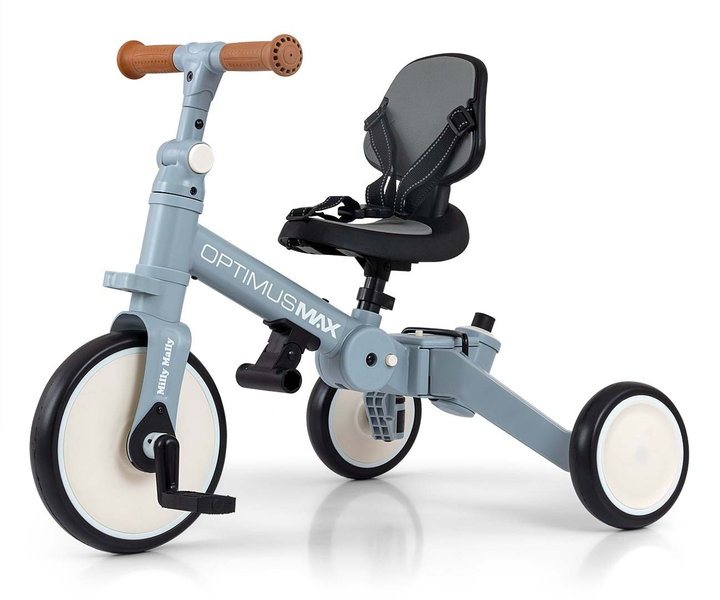 Rowerek trójkołowy Milly Mally Optimus Max Denim 5w1 6266 (5907090700238) - obraz 4