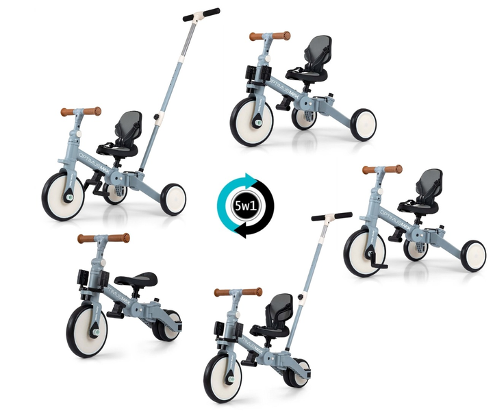 Rowerek trójkołowy Milly Mally Optimus Max Denim 5w1 6266 (5907090700238) - obraz 11