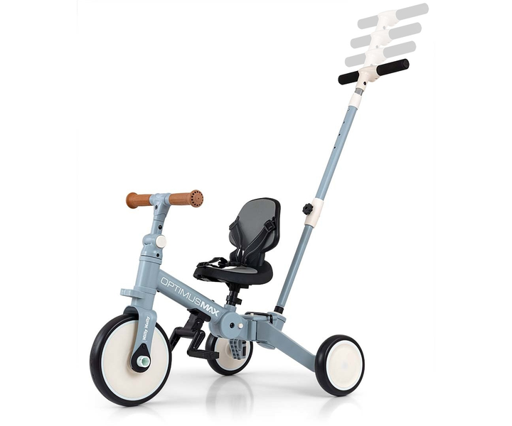 Rowerek trójkołowy Milly Mally Optimus Max Denim 5w1 6266 (5907090700238) - obraz 2