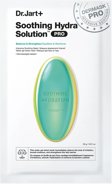 Maseczka do twarzy na tkaninie Dr.Jart+ Dermask Soothing Hydra Solution Pro 26 g 5 szt (8809844995181) - obraz 6