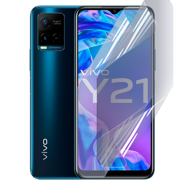 Антишпион приватная плёнка гидрогелевая для смартфона Vivo Y21 противоударная прозрачная - Фото 1 Антишпион приватная плёнка гидрогелевая для смартфона Vivo Y21 противоударная прозрачная - изображение 1