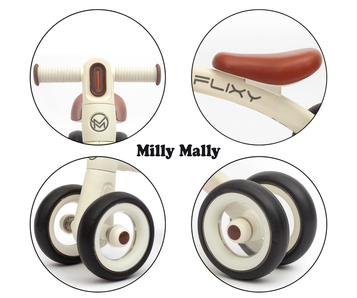 Rowerek biegowy Milly Mally Flixy Cream (6420) (5907090700481) - obraz 12