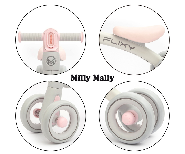 Rowerek biegowy Milly Mally Flixy różowy (6422) (5907090700504) - obraz 13