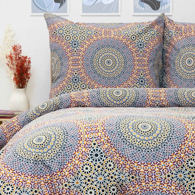 Komplet pościeli Homla Antone Poszewka na pościel 140 x 200 cm + 1 poszewka na poduszkę 70 x 80 cm z mikrofibry i wzorem Wielokolorowy (5904183880150) - obraz 5