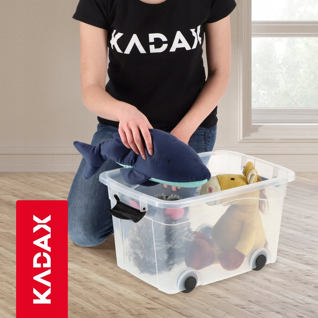 Кошик-органайзер Kadax з кришкою на колесах 40 л (5903699425848) - зображення 3