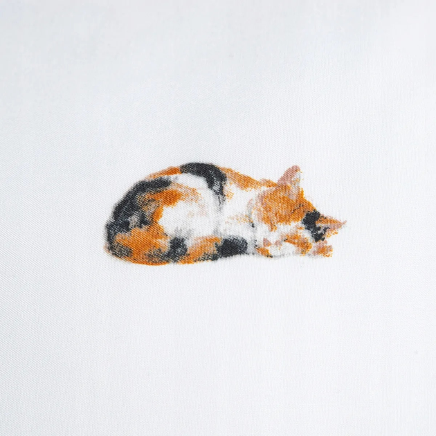 Komplet pościeli Homla Gattino Poszewka na pościel 160 x 200 cm 2 poszewki na poduszki 50 x 60 cm z mikrofibry w kotki Beżowy (5906496743795) - obraz 4