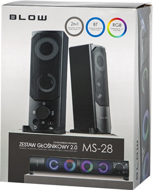 Zestaw głośników Blow MS-28 Black (66-379#) - obraz 4