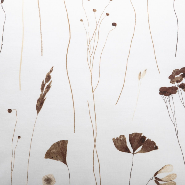 Komplet pościeli Homla Idalia Poszewka na pościel 160 x 200 cm + 2 poszewki na poduszki 70 x 80 cm bawełniany w kwiaty Beżowy (5904183853741) - obraz 2