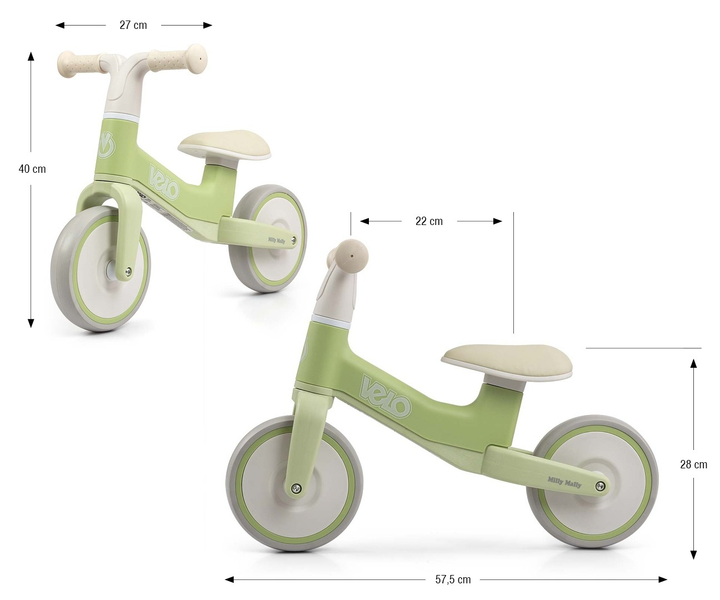 Rowerek biegowy Milly Mally Velo zielony (6348) (5907090700450) - obraz 10
