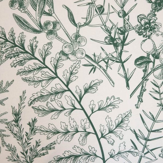 Komplet pościeli Homla Liliane Essentials Poszewka na pościel 160 x 200 cm + 2 poszewki na poduszki 70 x 80 cm z mikrofibry w liście Zielony (5906496741432) - obraz 2