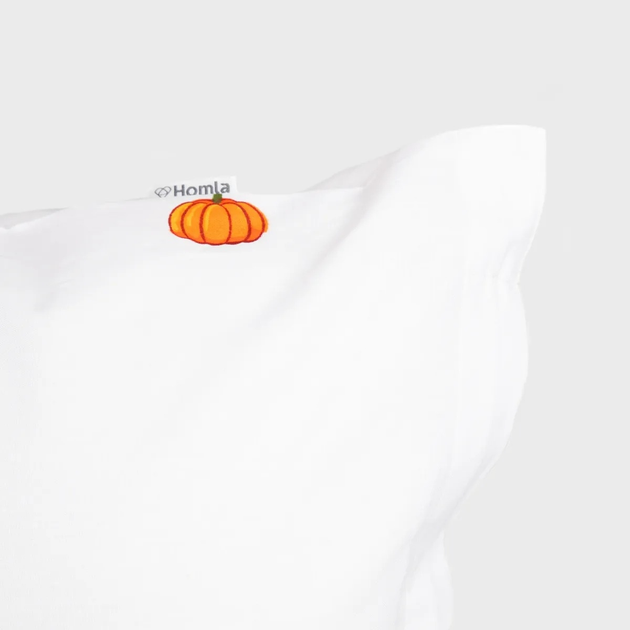 Комплект постільної білизни Homla Pump Підковдра 160 x 200 см + 2 наволочки 50 x 60 см бавовняний гарбуз Білий (5906496748684) - зображення 3