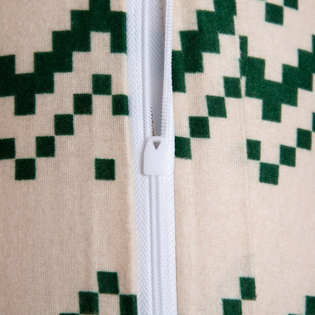 Komplet pościeli Homla Wintey Poszewka na pościel 160 x 200 cm + 2 poszewki na poduszki 70 x 80 cm flanelowy w świąteczny wzór Beżowy (5906496700545) - obraz 4