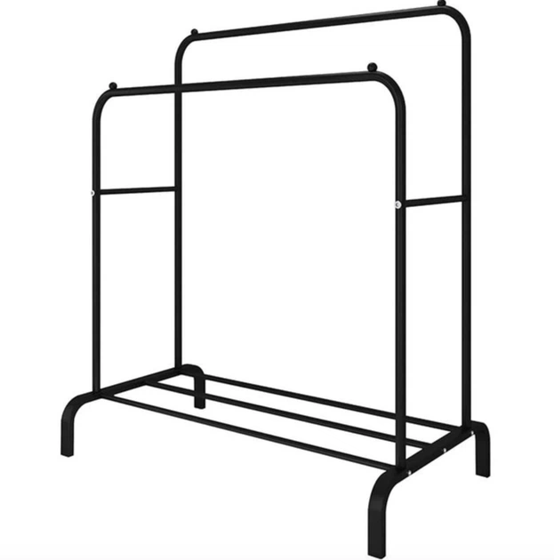 Напольная стойка-вешалка для одежды Multipurpose Hanger с полкой для обуви металлическая черная 152 см - Фото 3 Напольная стойка-вешалка для одежды Multipurpose Hanger с полкой для обуви металлическая черная 152 см - изображение 3