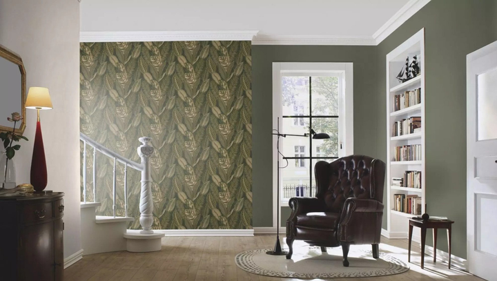 Шпалери Rasch Wall 751826 Золотий/зелений (4000441751826) - зображення 4