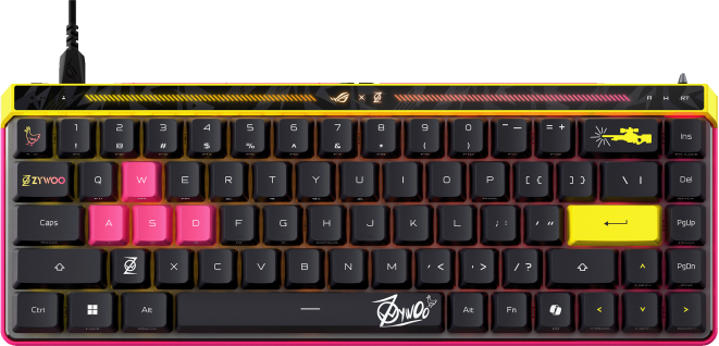 1:slow products x Geek Field H&O ワイノプレート Клавіатура дротова ASUS ROG Falchion Ace ZywOo Edition ROG HFX