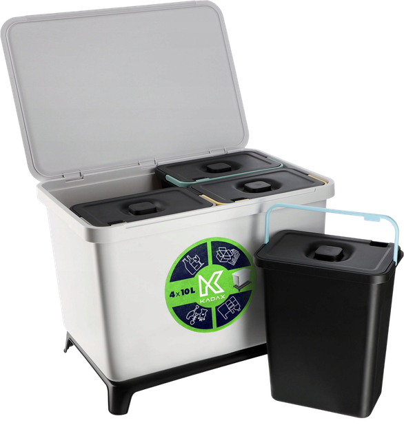 Шафа для сортування відходів Kadax 4 шт 10 л (5903699493786) - зображення 1