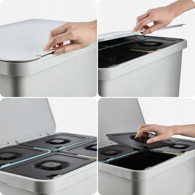 Шафа для сортування відходів Kadax 4 шт 10 л (5903699493786) - зображення 6