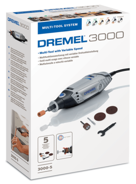 Narzędzia wielofunkcyjne Dremel 3000-5 MULTI-TOOL (F0133000JU) (8710364078356) - obraz 5