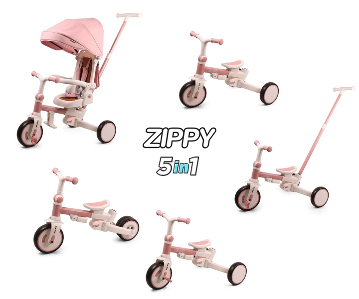 Rowerek trójkołowy Milly Mally Zippy różowy 6380 (5907090700443) - obraz 10