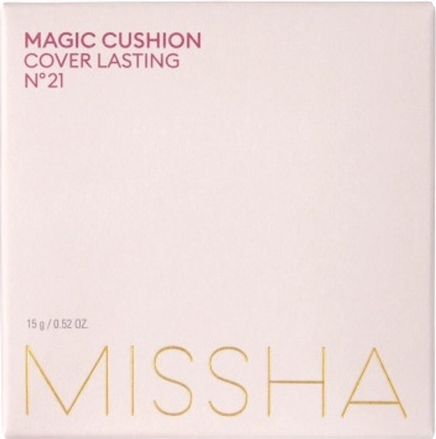 Podkład w Poduszce Missha Magic Cushion Cover Lasting SPF50 №21 Neutral Light Beige z filtrem 15 g (8809747960903) - obraz 3