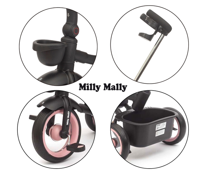 Rowerek trójkołowy Milly Mally Twinkle różowy 6426 (5907090700542) - obraz 12