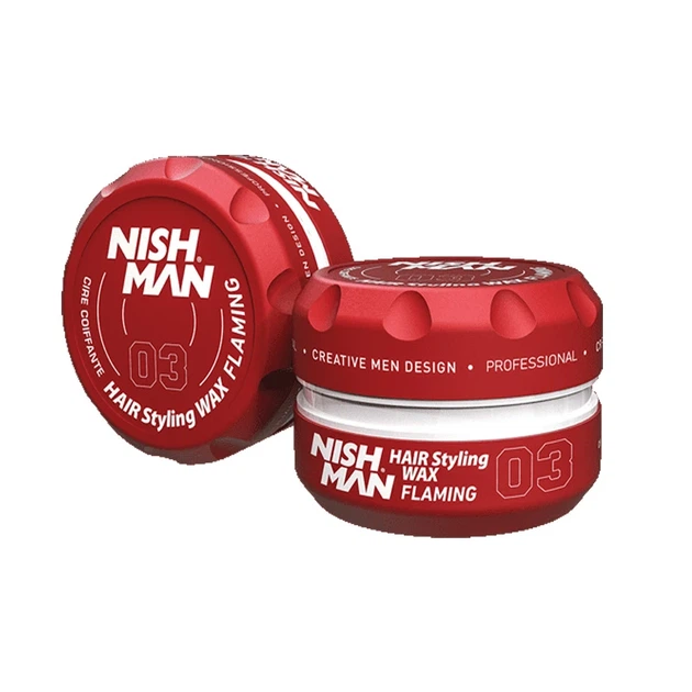 Віск для стилізації волосся Nishman Hair Styling Wax 03 Flaming 150 мл - Фото 1 Віск для стилізації волосся Nishman Hair Styling Wax 03 Flaming 150 мл - изображение 1
