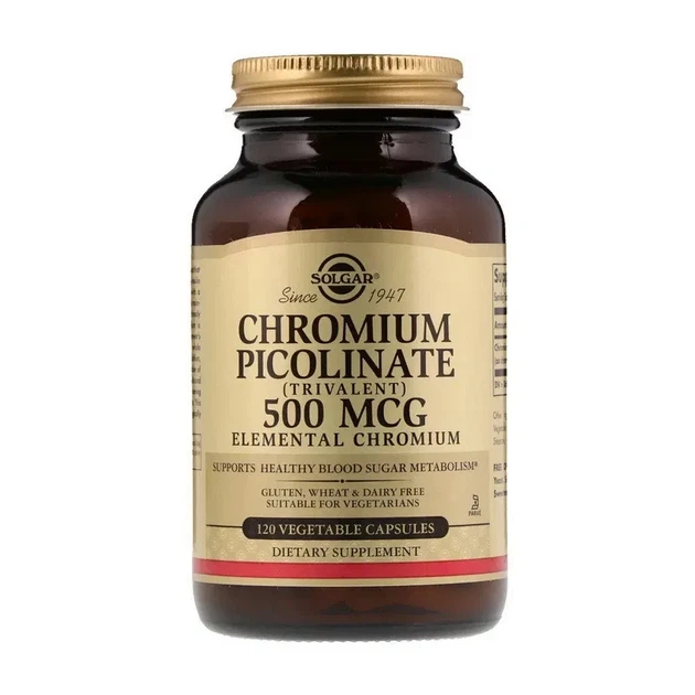 Хром пиколинат "Chromium Picolinate" 500 мкг, Solgar, 120 капсул - Фото 1 Хром пиколинат "Chromium Picolinate" 500 мкг, Solgar, 120 капсул - изображение 1
