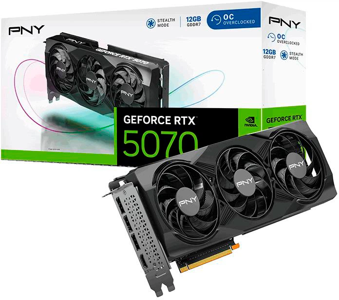 Видеокарта PNY PCI-Ex GeForce RTX 5070 OC 12GB GDDR7 (192bit