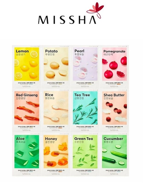Maska do twarzy Missha Airy Fit Sheet Red Ginseng w płacie 19 g (8809581454774) - obraz 4