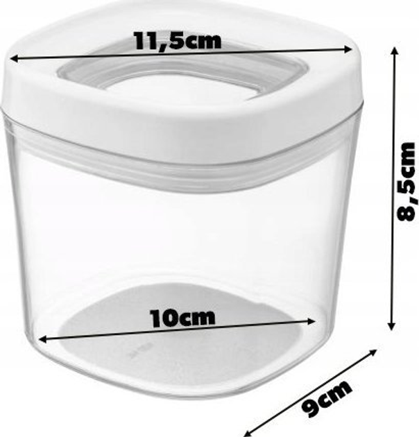 Zestaw pojemnikow Kadax Duna 60 ml 1 l 1.8 l 3 szt (5903699472682) - obraz 3