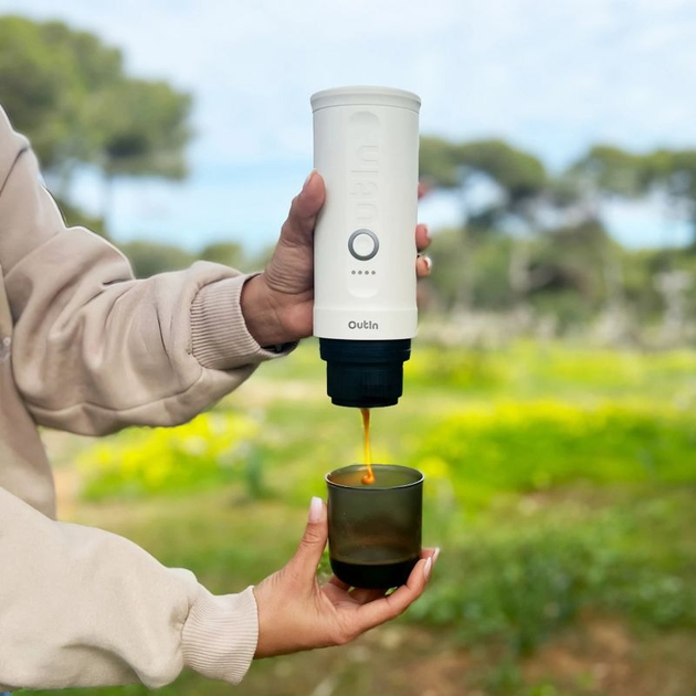 Przenośny ekspres do kawy Outin Nano Espresso Maker Pearl White (1240000016437) - obraz 7