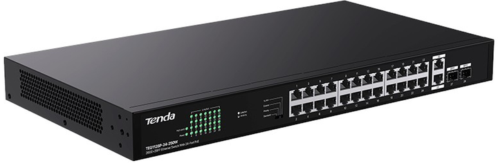 Комутатор Tenda TEG1128P (TEG1128P-24-250W) - зображення 3