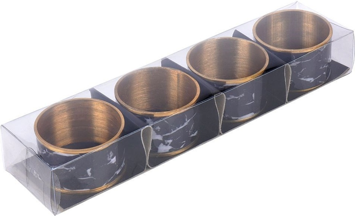 Zestaw obrączek na serwetki Vilde metalowe 4.5 cm x 4 szt (8720573688680) - obraz 8