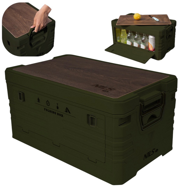 Składana skrzynia kempingowa Nils Camp NCB4002 32 l Zielona (5908261685132) - obraz 2