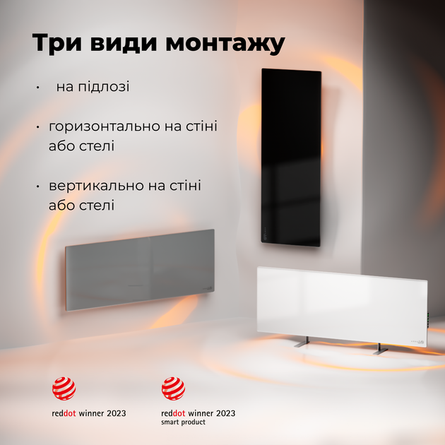 Конвектор Aeno Premium Eco Smart GH3S LED White (AGH0003S) - зображення 8