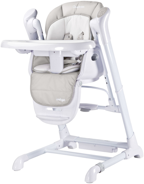 Стільчик для годування + гойдалка Caretero Indigo Світло-сірий (5903076305480) - зображення 1