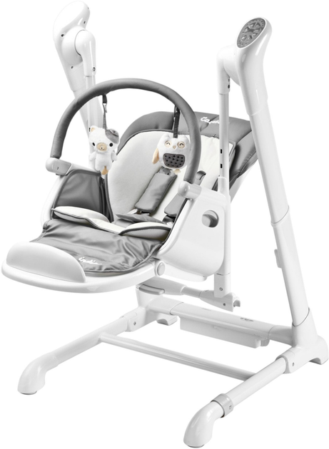 Стільчик для годування + гойдалка Caretero Indigo Світло-сірий (5903076305480) - зображення 2