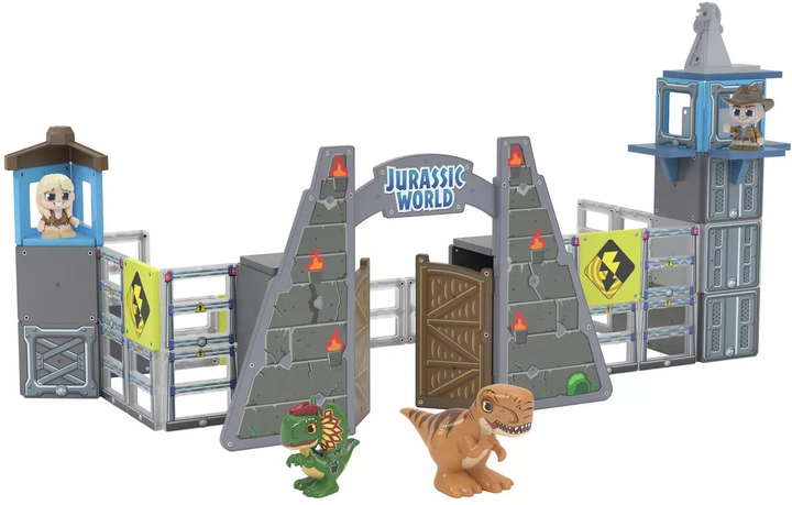 Zestaw zabawek Tile Town Jurassic World Dino Escape Magnetic Tiles (90307) - obraz 4