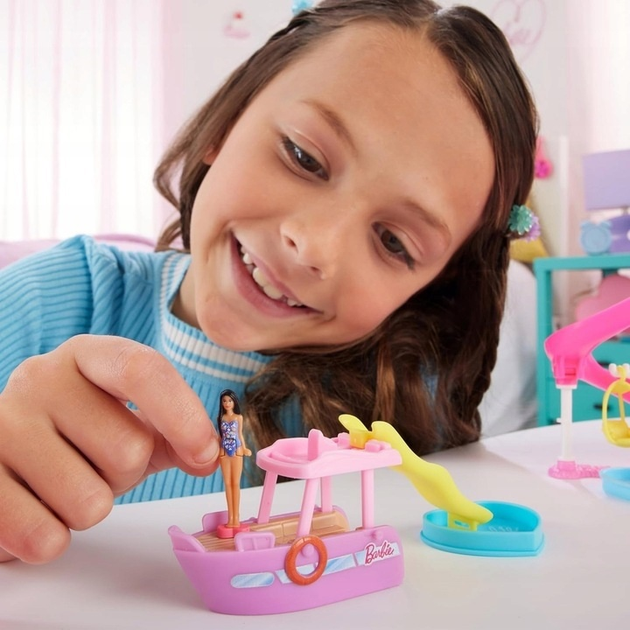 Набір іграшок Mattel Mini Barbieland яхта з фігуркою 960-2443 (194735245178) - зображення 4