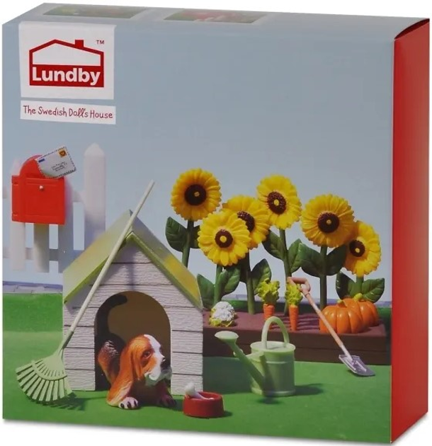 Zestaw zabawek Lundby Garden Set + Doghouse 60509000 (7315626050906) - obraz 1