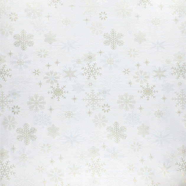 Obrus Homla Winter Glam Gold Snow w śnieżynki Biały 150 x 300 cm (5902869978771) - obraz 2